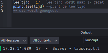 Lua comment