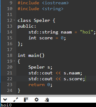 C++ klassen