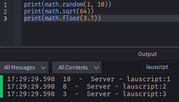 Lua math