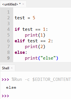 Python if elif else