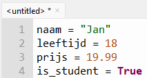 Python variabelen