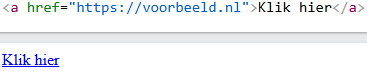 Voorbeeld van HTML link code